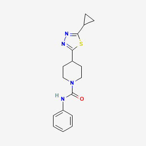 4-(5-cyclopropyl-1,3,4-thiadiazol-2-yl)-N-phenylpiperidine-1-carboxamide