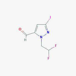 2-(2,2-Difluoroethyl)-5-iodopyrazole-3-carbaldehyde