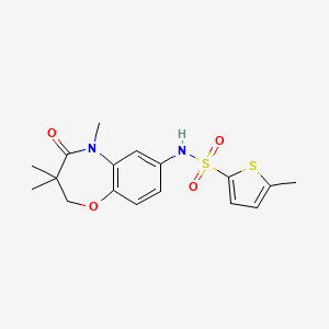 5-methyl-N-(3,3,5-trimethyl-4-oxo-2,3,4,5-tetrahydrobenzo[b][1,4]oxazepin-7-yl)thiophene-2-sulfonamide