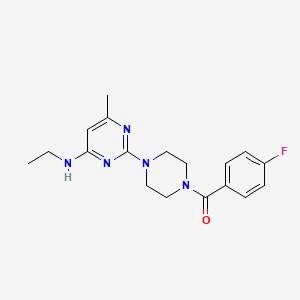 N-ethyl-2-[4-(4-fluorobenzoyl)piperazin-1-yl]-6-methylpyrimidin-4-amine