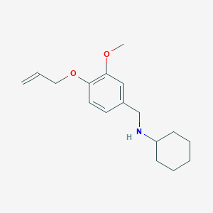molecular formula C17H25NO2 B283427 N-[4-(allyloxy)-3-methoxybenzyl]-N-cyclohexylamine 