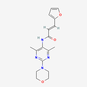 molecular formula C17H20N4O3 B2834275 (E)-N-(4,6-dimethyl-2-morpholinopyrimidin-5-yl)-3-(furan-2-yl)acrylamide CAS No. 1798395-50-2