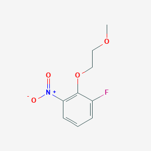 molecular formula C9H10FNO4 B2834279 1-氟-2-(2-甲氧基乙氧基)-3-硝基苯 CAS No. 1233952-90-3