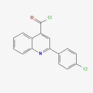 molecular formula C16H9Cl2NO B2834282 2-(4-氯苯基)喹啉-4-甲酰氯 CAS No. 854864-03-2