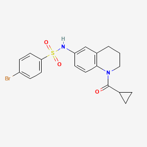4-bromo-N-(1-(cyclopropanecarbonyl)-1,2,3,4-tetrahydroquinolin-6-yl)benzenesulfonamide