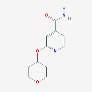 molecular formula C11H14N2O3 B2834297 2-((tetrahydro-2H-pyran-4-yl)oxy)isonicotinamide CAS No. 2034622-34-7