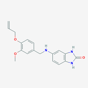 molecular formula C18H19N3O3 B283430 5-{[4-(allyloxy)-3-methoxybenzyl]amino}-1,3-dihydro-2H-benzimidazol-2-one 