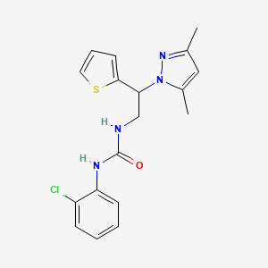 1-(2-chlorophenyl)-3-(2-(3,5-dimethyl-1H-pyrazol-1-yl)-2-(thiophen-2-yl)ethyl)urea