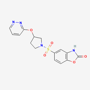 5-((3-(pyridazin-3-yloxy)pyrrolidin-1-yl)sulfonyl)benzo[d]oxazol-2(3H)-one