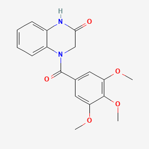 molecular formula C18H18N2O5 B2834314 4-(3,4,5-三甲氧基-苯甲酰)-3,4-二氢-1H-喹喔啉-2-酮 CAS No. 878706-98-0