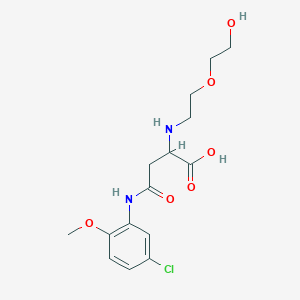 molecular formula C15H21ClN2O6 B2834317 4-(5-Chloro-2-methoxyanilino)-2-[2-(2-hydroxyethoxy)ethylamino]-4-oxobutanoic acid CAS No. 1026770-20-6