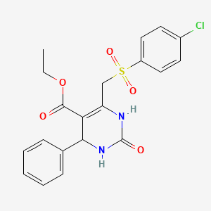Ethyl 6-[(4-chlorobenzenesulfonyl)methyl]-2-oxo-4-phenyl-1,2,3,4-tetrahydropyrimidine-5-carboxylate
