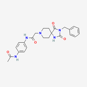 molecular formula C24H27N5O4 B2834322 N-(4-acetamidophenyl)-2-(3-benzyl-2,4-dioxo-1,3,8-triazaspiro[4.5]decan-8-yl)acetamide CAS No. 941880-54-2