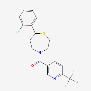 7-(2-chlorophenyl)-4-[6-(trifluoromethyl)pyridine-3-carbonyl]-1,4-thiazepane