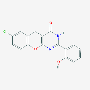 molecular formula C17H11ClN2O3 B2834329 7-氯-2-(2-羟基苯基)-3H-咯并[2,3-d]嘧啶-4(5H)-酮 CAS No. 899213-12-8