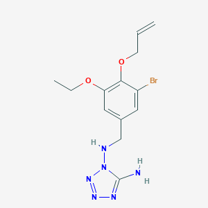 molecular formula C13H17BrN6O2 B283434 N~1~-[4-(allyloxy)-3-bromo-5-ethoxybenzyl]-1H-tetrazole-1,5-diamine 