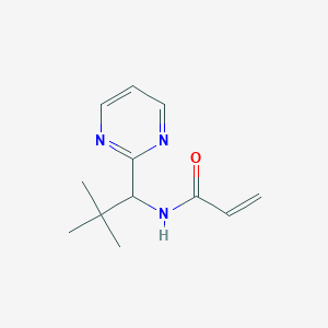 molecular formula C12H17N3O B2834342 N-(2,2-Dimethyl-1-pyrimidin-2-ylpropyl)prop-2-enamide CAS No. 2361638-20-0
