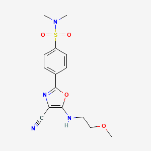 4-(4-cyano-5-((2-methoxyethyl)amino)oxazol-2-yl)-N,N-dimethylbenzenesulfonamide