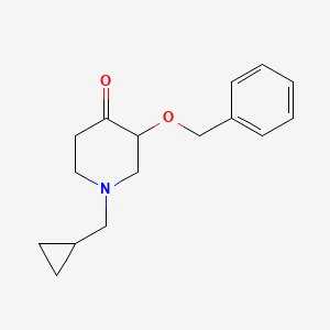 molecular formula C16H21NO2 B2834346 3-(Benzyloxy)-1-(cyclopropylmethyl)piperidin-4-one CAS No. 2225136-24-1