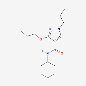 molecular formula C16H27N3O2 B2834348 N-环己基-3-丙氧基-1-丙基-1H-吡唑-4-甲酰胺 CAS No. 1013758-38-7