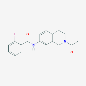 N-(2-acetyl-1,2,3,4-tetrahydroisoquinolin-7-yl)-2-fluorobenzamide