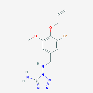 molecular formula C12H15BrN6O2 B283435 N~1~-[4-(allyloxy)-3-bromo-5-methoxybenzyl]-1H-tetrazole-1,5-diamine 