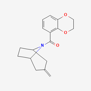 (2,3-dihydrobenzo[b][1,4]dioxin-5-yl)((1R,5S)-3-methylene-8-azabicyclo[3.2.1]octan-8-yl)methanone