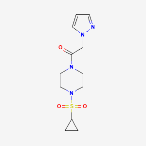 1-(4-(cyclopropylsulfonyl)piperazin-1-yl)-2-(1H-pyrazol-1-yl)ethanone