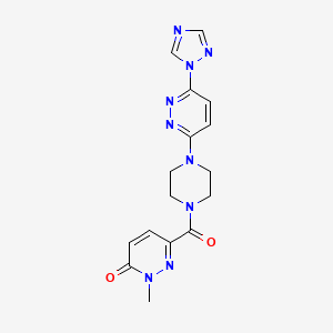 6-(4-(6-(1H-1,2,4-triazol-1-yl)pyridazin-3-yl)piperazine-1-carbonyl)-2-methylpyridazin-3(2H)-one
