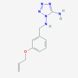 molecular formula C11H14N6O B283436 N-[3-(allyloxy)benzyl]-N-(5-amino-1H-tetraazol-1-yl)amine 