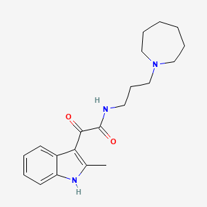 molecular formula C20H27N3O2 B2834363 N-(3-(氮杂庚烷-1-基)丙基)-2-(2-甲基-1H-吲哚-3-基)-2-氧代乙酰胺 CAS No. 862813-67-0
