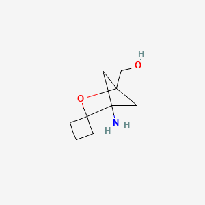 molecular formula C9H15NO2 B2834375 (4-Aminospiro[2-oxabicyclo[2.1.1]hexane-3,1'-cyclobutane]-1-yl)methanol CAS No. 2490426-53-2