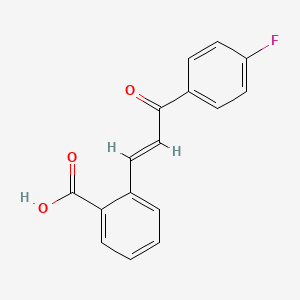 molecular formula C16H11FO3 B2834376 2-[(E)-3-(4-fluorophenyl)-3-oxoprop-1-enyl]benzoic acid CAS No. 852538-28-4