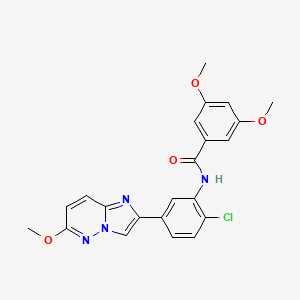 N-(2-chloro-5-(6-methoxyimidazo[1,2-b]pyridazin-2-yl)phenyl)-3,5-dimethoxybenzamide