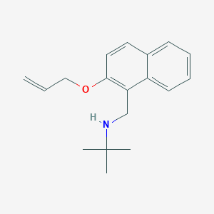 molecular formula C18H23NO B283438 N-{[2-(allyloxy)-1-naphthyl]methyl}-N-(tert-butyl)amine 