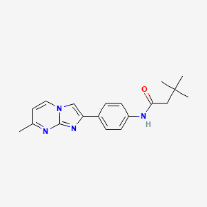 3,3-dimethyl-N-(4-(7-methylimidazo[1,2-a]pyrimidin-2-yl)phenyl)butanamide