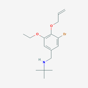 molecular formula C16H24BrNO2 B283439 N-[4-(allyloxy)-3-bromo-5-ethoxybenzyl]-N-(tert-butyl)amine 