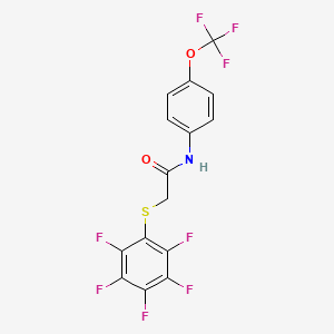 2-[(2,3,4,5,6-pentafluorophenyl)sulfanyl]-N-[4-(trifluoromethoxy)phenyl]acetamide