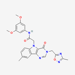 molecular formula C25H24N6O5 B2834398 N-cyclohexyl-4-(2-phenoxypyrimidin-5-yl)benzamide CAS No. 1112009-83-2