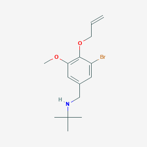 molecular formula C15H22BrNO2 B283440 N-[4-(allyloxy)-3-bromo-5-methoxybenzyl]-N-(tert-butyl)amine 