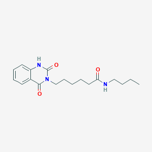 molecular formula C18H25N3O3 B2834405 N-丁基-6-(2,4-二氧代-1H-喹唑啉-3-基)己酰胺 CAS No. 896381-70-7
