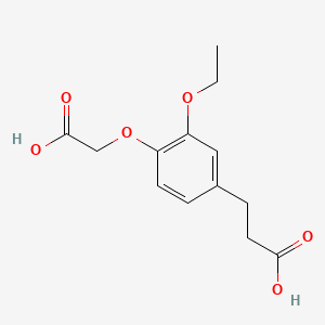 molecular formula C13H16O6 B2834408 3-[4-(Carboxymethoxy)-3-ethoxyphenyl]propanoic acid CAS No. 924846-09-3