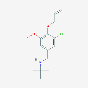 molecular formula C15H22ClNO2 B283441 N-[4-(allyloxy)-3-chloro-5-methoxybenzyl]-N-(tert-butyl)amine 