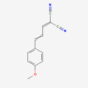 molecular formula C13H10N2O B2834411 2-[3-(4-Methoxyphenyl)prop-2-enylidene]propanedinitrile CAS No. 122055-54-3