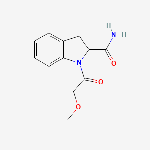 molecular formula C12H14N2O3 B2834413 1-(2-Methoxyacetyl)indoline-2-carboxamide CAS No. 1103513-82-1