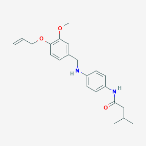 molecular formula C22H28N2O3 B283442 N-(4-{[4-(allyloxy)-3-methoxybenzyl]amino}phenyl)-3-methylbutanamide 