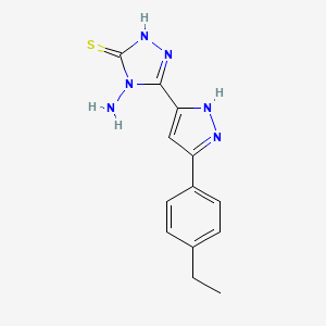 4-amino-5-[3-(4-ethylphenyl)-1H-pyrazol-5-yl]-4H-1,2,4-triazole-3-thiol
