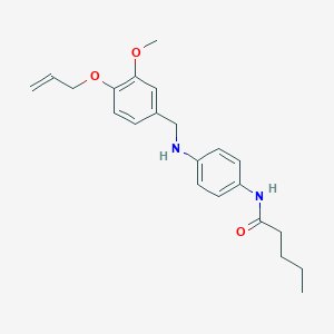 molecular formula C22H28N2O3 B283443 N-(4-{[4-(allyloxy)-3-methoxybenzyl]amino}phenyl)pentanamide 