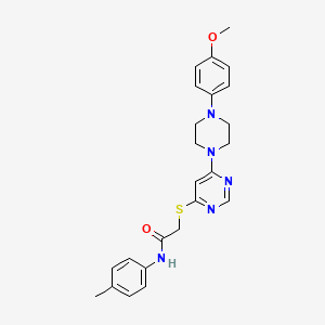 N-(4-methoxybenzyl)-3-[4-(piperidin-1-ylsulfonyl)phenyl]-1,2,4-oxadiazole-5-carboxamide