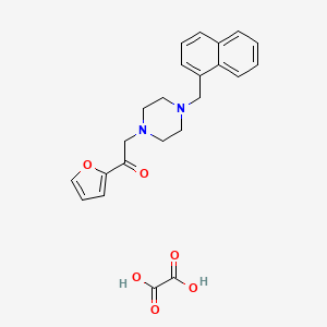 molecular formula C23H24N2O6 B2834432 1-(Furan-2-yl)-2-(4-(naphthalen-1-ylmethyl)piperazin-1-yl)ethanone oxalate CAS No. 1351658-35-9